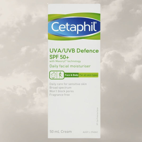 Cetaphil UVB/UVA Defence SPF 50 Sunscreen 50 ml ( Factory Leftover Stock )